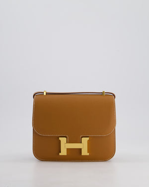 *HOT* Hermès Constance III Mini 18cm Miroir Bag in Gold Epsom Leather with Gold Hardware
