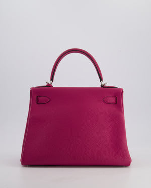 Hermès Kelly Retourne Bag 28cm in Rose Pourpre Togo Leather with Palladium Hardware