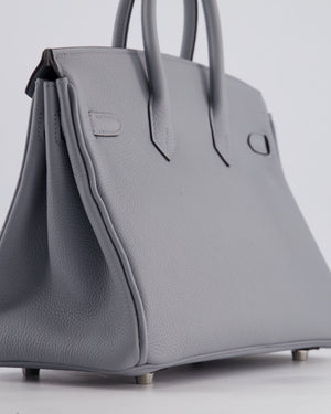 *NEW COLOUR* Hermès Birkin 25cm Retourne Bag in Gris Pantin Togo Leather with Palladium Hardware