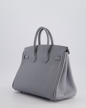 *NEW COLOUR* Hermès Birkin 25cm Retourne Bag in Gris Pantin Togo Leather with Palladium Hardware