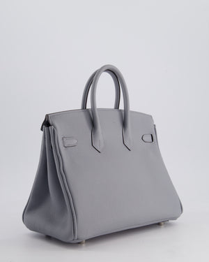 *NEW COLOUR* Hermès Birkin 25cm Retourne Bag in Gris Pantin Togo Leather with Palladium Hardware