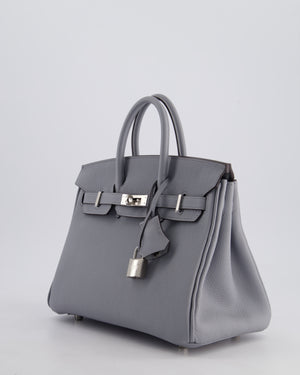 *NEW COLOUR* Hermès Birkin 25cm Retourne Bag in Gris Pantin Togo Leather with Palladium Hardware