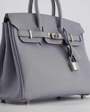 *NEW COLOUR* Hermès Birkin 25cm Retourne Bag in Gris Pantin Togo Leather with Palladium Hardware