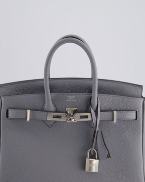 *NEW COLOUR* Hermès Birkin 25cm Retourne Bag in Gris Pantin Togo Leather with Palladium Hardware