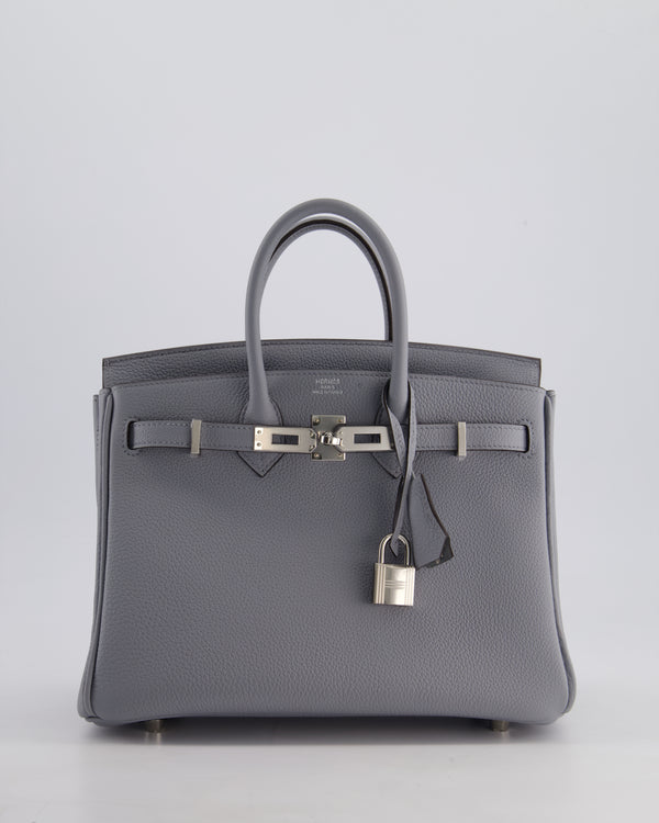 *NEW COLOUR* Hermès Birkin 25cm Retourne Bag in Gris Pantin Togo Leather with Palladium Hardware