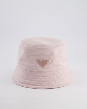 Prada Pink Re-Nylon Bucket Hat with Logo Size L RRP £520