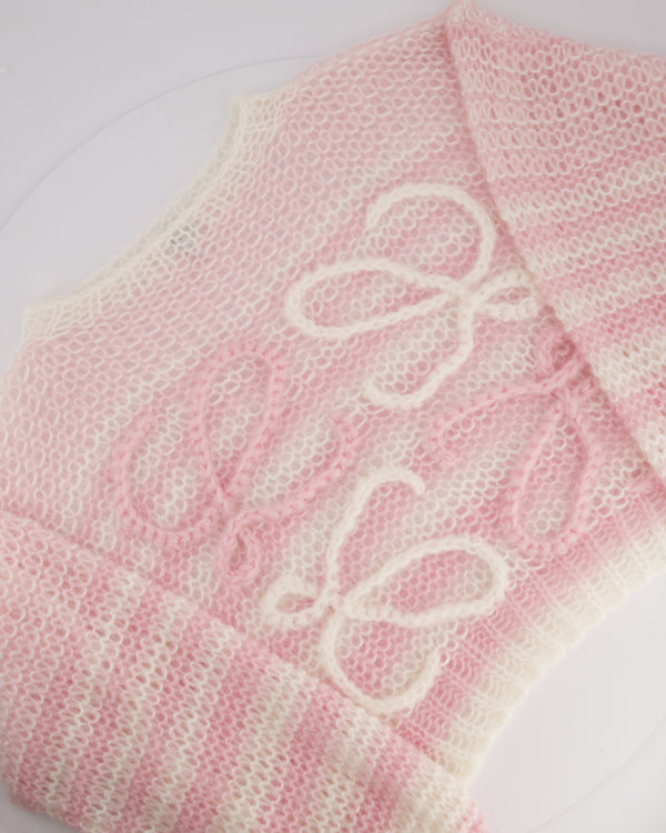 Loewe Pink Anagram Cropped Relaxed-Fit Jumper Size XS (UK 6/8) RRP £1,100