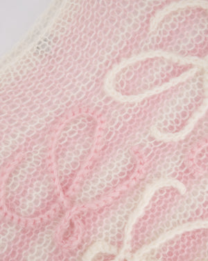 Loewe Pink Anagram Cropped Relaxed-Fit Jumper Size XS (UK 6/8) RRP £1,100
