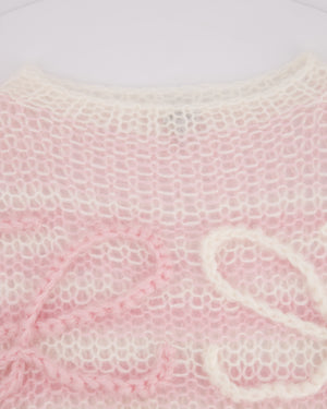 Loewe Pink Anagram Cropped Relaxed-Fit Jumper Size XS (UK 6/8) RRP £1,100