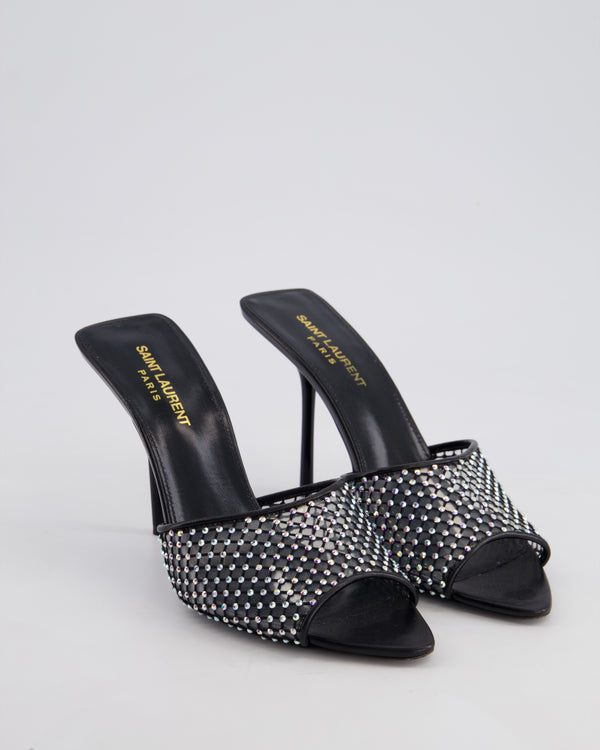 Saint Laurent Black Luz Mesh Mules Size EU 38
