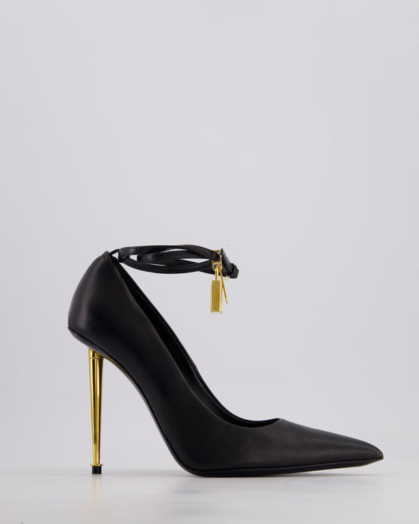 Tom Ford Black Padlock Pointed Heels Size EU 37.5