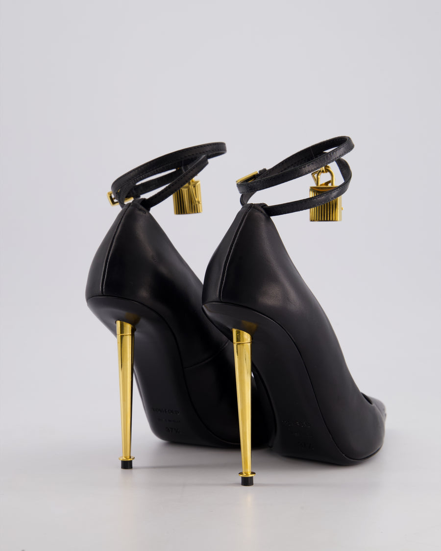 Tom Ford Black Padlock Pointed Heels Size EU 37.5