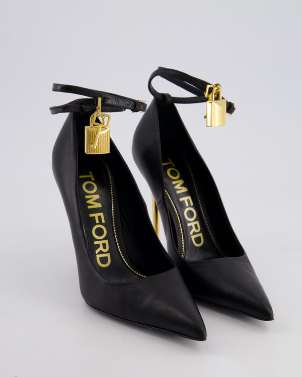 Tom Ford Black Padlock Pointed Heels Size EU 37.5