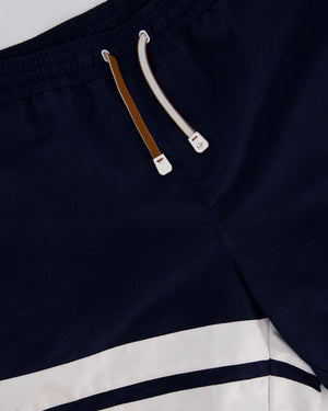 Loro Piana Blue Menswear Striped Swim Shorts Size M