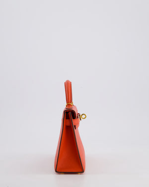 *HOT* Hermes Mini Kelly II 20cm in Capucine Epsom Leather with Gold Hardware