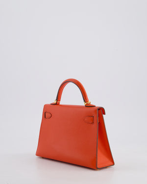 *HOT* Hermes Mini Kelly II 20cm in Capucine Epsom Leather with Gold Hardware