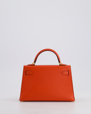 *HOT* Hermes Mini Kelly II 20cm in Capucine Epsom Leather with Gold Hardware