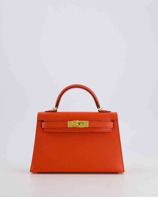 *HOT* Hermes Mini Kelly II 20cm in Capucine Epsom Leather with Gold Hardware