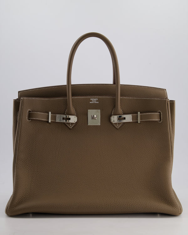 Hermès Birkin Bag 35cm in Etoupe Togo Leather with Palladium Hardware