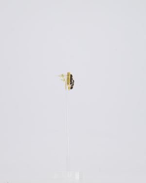 *HOT* Chanel Gold & Black CC Resin Square Earrings