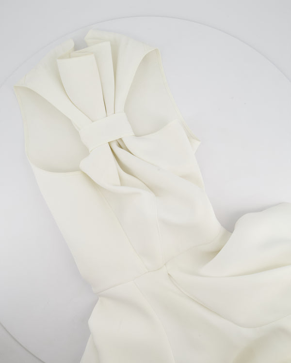 Maticevski White 'Le Baiser' High Neck Maxi Dress Size UK 10 RRP £2,420