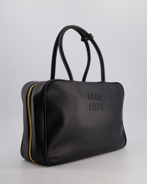 Miu Miu Black Clafskin Large Leather Beau Bag RRP £2,700