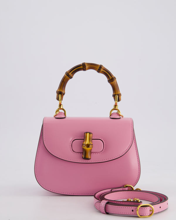 Gucci Candy Pink Mini Bamboo 1947 Top Handle Bag RRP £3,120