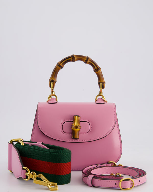 Gucci Candy Pink Mini Bamboo 1947 Top Handle Bag RRP £3,120