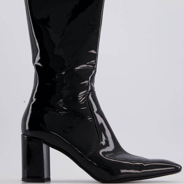 靴 Saint Laurent Boots 39.5 Ysl Saint Laurent Black Leather Rock 3 Buckles Ankle Boots