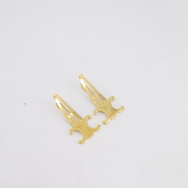 希少◆入手困難【CELINE】ribbon hair clip Le Soir black gold CELINE Le Soir Ribbon Headband in Polyester, Calfskin and