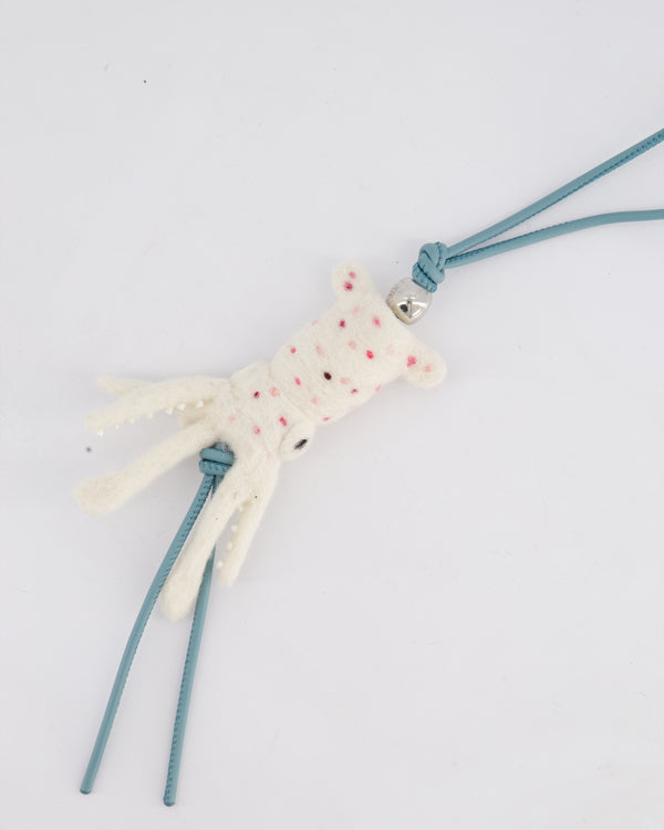 Loewe White Squid Wool and Leather Key Charm RRP £765