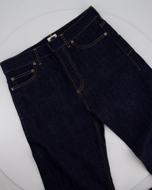 Christian Dior Dark Blue Denim Jeans with Monogram Logo Detail Size FR 34 (UK 6)