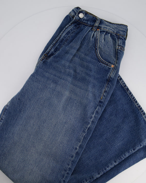 Grlfrnd Blue Waist High Wasted Jeans Size 26 (UK 8)