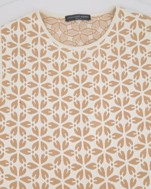 Alexander McQueen Beige Skater Floral Sleeveless Dress Size XS (UK 6)