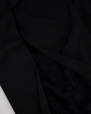 La Perla Black Midi Skirt with Lace Slip Detail Size IT 40 (UK 8)
