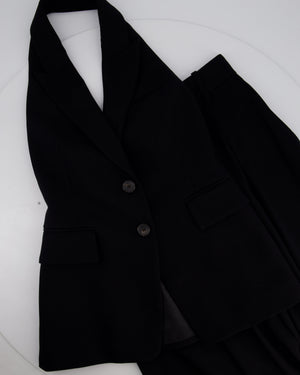 A.L.C Black Tailored Waistcoat and Wide Leg Trouser Set Top Size US 0 (UK 4) Trousers Size US 2 (UK 6)