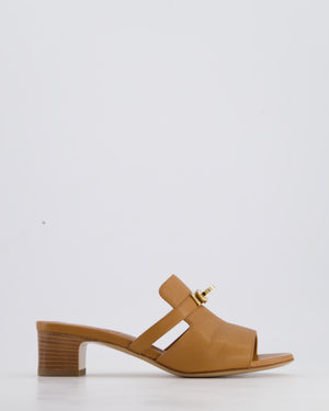 Hermès Brown Candy Sandal with Gold Kelly Clasp Size EU 37