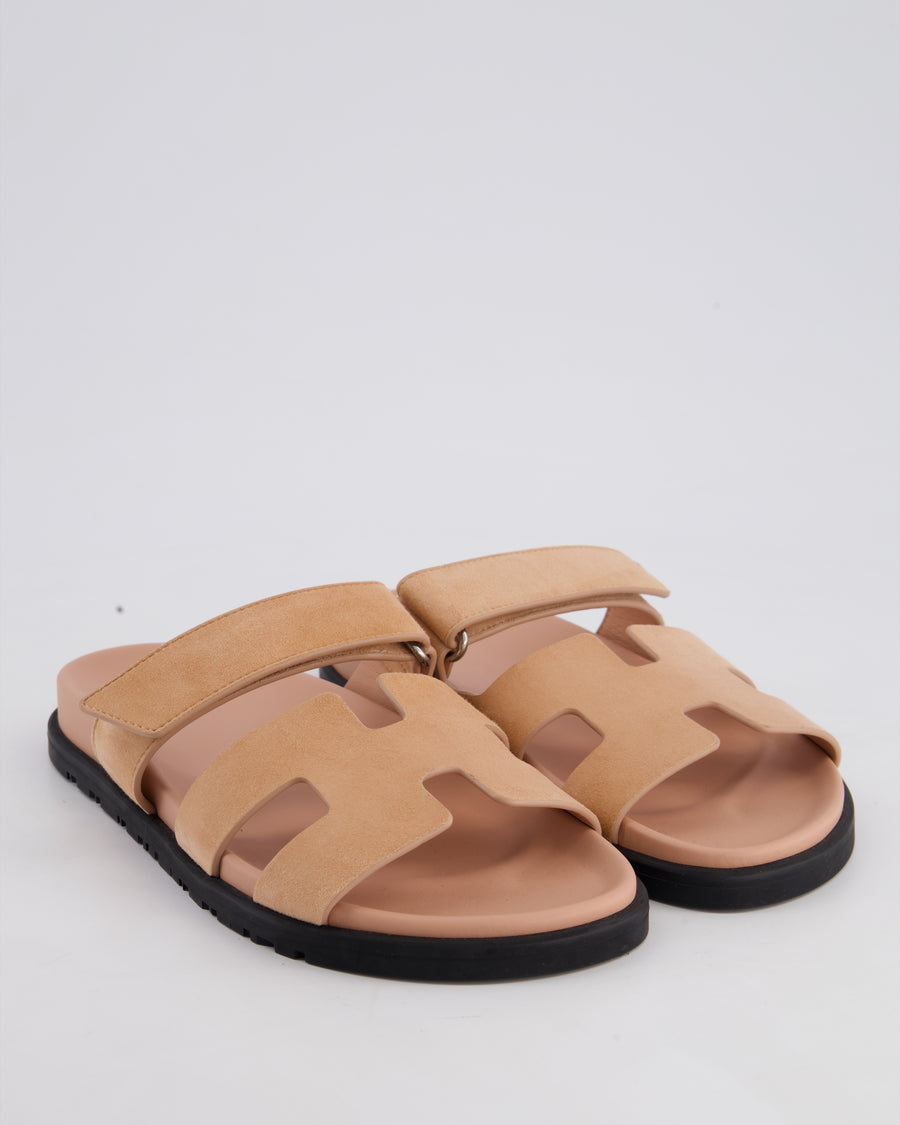 * HOT* Hermès Nude Pink Chypre Sandals in Suede Size EU 37 RRP £780