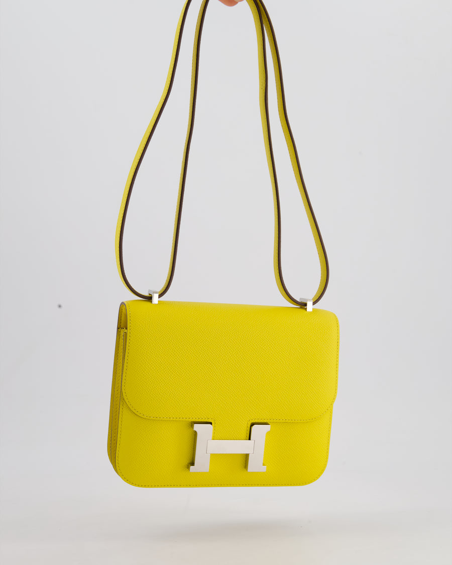 Hermès Constance III Mini 18cm Miroir Bag in Jaune De Naples Epsom Leather with Palladium Hardware