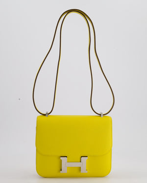 Hermès Constance III Mini 18cm Miroir Bag in Jaune De Naples Epsom Leather with Palladium Hardware