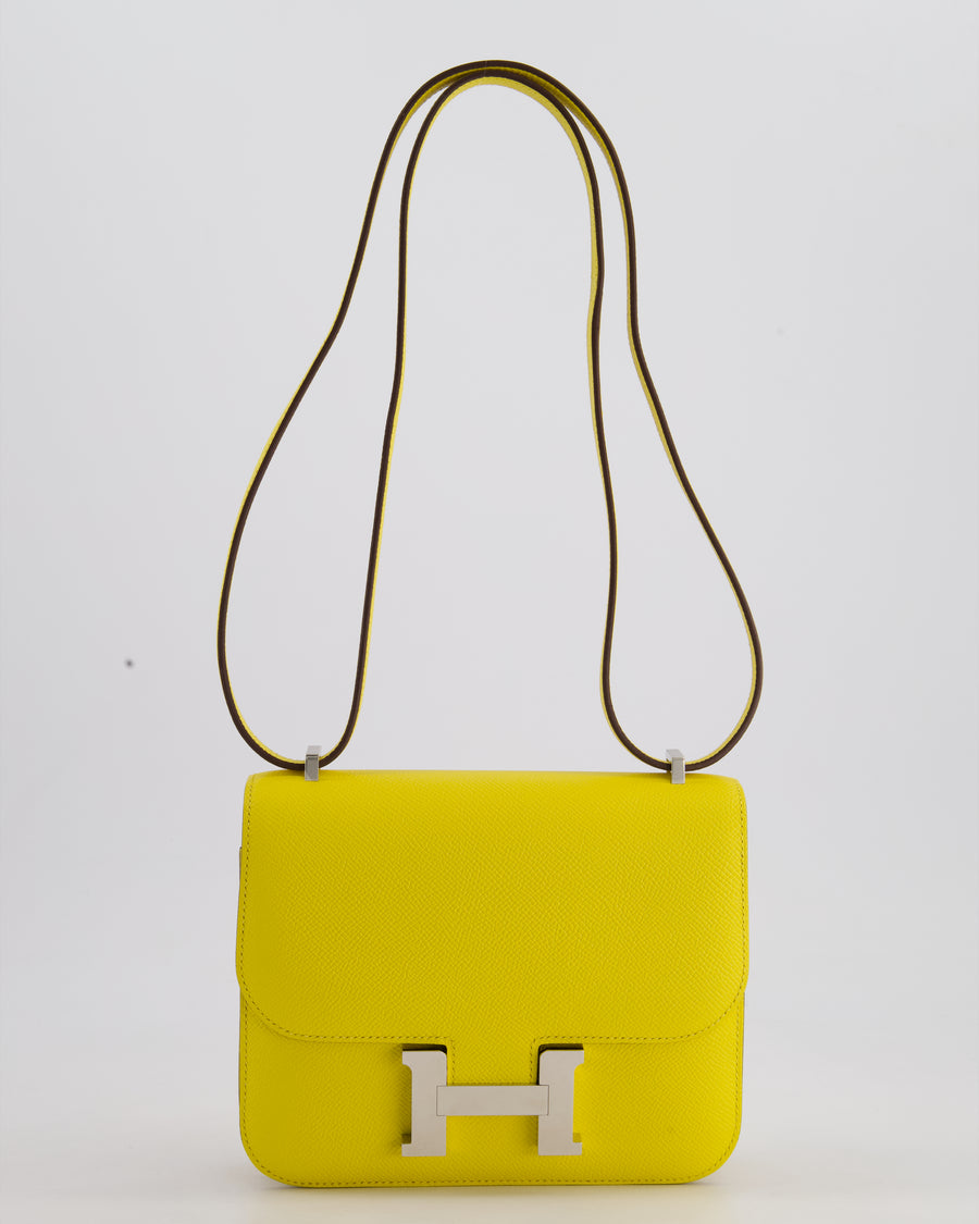 Hermès Constance III Mini 18cm Miroir Bag in Jaune De Naples Epsom Leather with Palladium Hardware