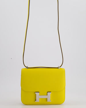 Hermès Constance III Mini 18cm Miroir Bag in Jaune De Naples Epsom Leather with Palladium Hardware