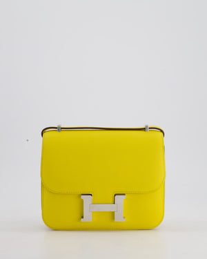 Hermès Constance III Mini 18cm Miroir Bag in Jaune De Naples Epsom Leather with Palladium Hardware