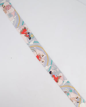 Hermès Multi Colour Super Silk Whimsical Design Twilly