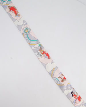 Hermès Multi Colour Super Silk Whimsical Design Twilly