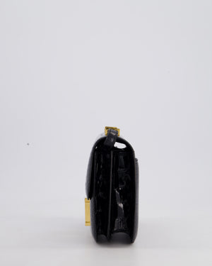 *STORE FRESH* Hermès Mini Constance 18cm Bag in Noir Shiny Alligator Mississippiensis Leather with Gold Hardware