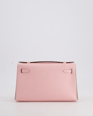 *HOT COLOUR* Hermès Mini Kelly Pochette Bag in Rose Sakura Swift Leather with Palladium Hardware