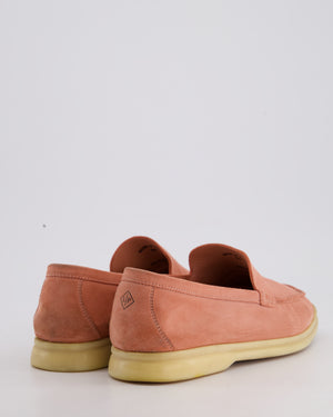 Loro Piana Pink Summer Walk in Suede Size EU 38