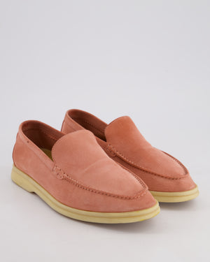 Loro Piana Pink Summer Walk in Suede Size EU 38