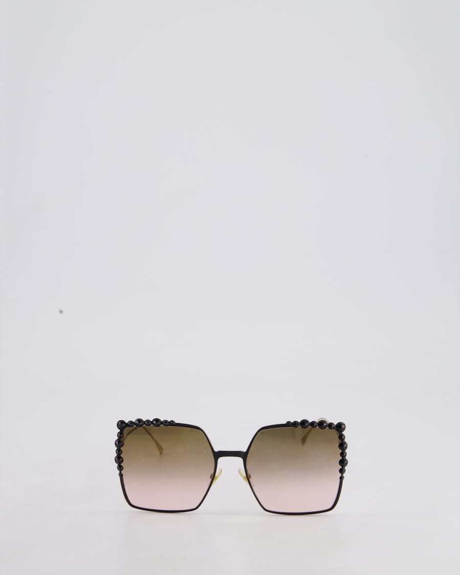 Fendi Brown Gradient FF 0259/S Embellished Oversized Sunglasses